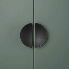 Elovias System Düğme Yarım Daire Mobilya Kulbu Siyah Renk 32mm Kulp (SY4716 0032 AL6)