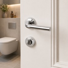 Elovias Sese Seda Rozetli Wc Banyo Kapı Kolu Krom (200-236R-02-18)