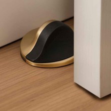 Elovias System Kapı Stoperi Gold/Siyah Plastik Yapışkanlı/Vidalı (DS1000 0045 GL-P6)