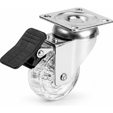 Elovias Hts Döner Frenli Tekerlek Şeffaf 50mm (120-02-50-02)