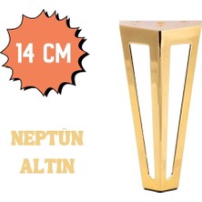 Elovias Yılmaz Neptün Ayak 14 cm Altın Renk Metal Mobilya Ayağı (Y-836-14-05)