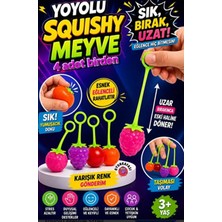 Oyuncak Sahili Çilek Üzüm Portakala Domates 4 Adet Birden Sukuşi Squishi Çek Uzat Esnek Yeni Trend Sıkılabilir Skuşi 4lü Set Stres Oyuncakları