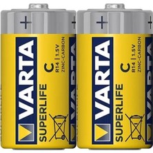 Hubrendy Sh Varta Superlife Çinko Orta C Boy Pil (24'lü Paket)