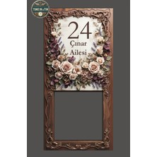 Time in a Tin Kişiye Özel Mdf Kapı Zili Çerçevesi - Kapı Isimliği - Dekoratif Aile Ismi ve Kapı Numarası