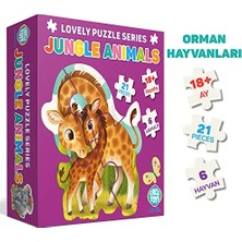 Toptan Budur Jungle Animals Hayvanlar Temalı Lovely Puzzle