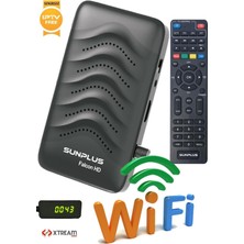 Sunplus Falcon Çanaklı-Çanaksız Wi-Fi Dahil Full Hd Sınırsız Sinema Paketli Uydu Alıcısı