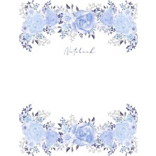 Toptan Budur Blue Flowers Journal