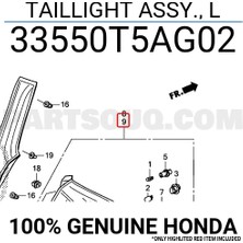 Tyc Honda Jazz (2014 Yılında Çıkan Kasa) Arka Stop Sisli Sol (Oem No: 33550T5AX4)