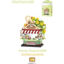 Toptan Budur Micro Block Serisi Kahve Dükkanı 290 Parça Dekoratif Oyuncak Yapım Seti FFLZ-8852