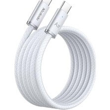 Toptan Budur CA-7082 Cab Luma Serisi Type-C Type-C 240W Ultra Ince Hızlı Şarj Kablosu Beyaz 1.2m