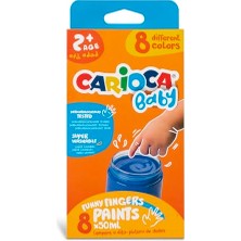 Toptan Budur Bebek Parmak Boyasi 8 Renk Süper Yikanabilir 2+ Yaş, 8X50 ml