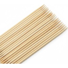 Toptan Budur 100 Adet Ahşap Şiş 30 Cm; Ince Bambu Çöp Şiş | Mangal, Izgara ve Sunum Şişi
