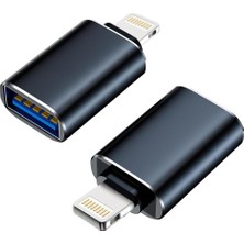 Toptan Budur Lightning Erkek - USB Type-C Dişi Otg Adaptör, iPhone ve iPad Uyumlu, Kamera Kart Okuyucu, Karış