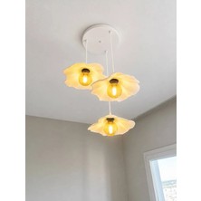 Dream Mode Freesia 3'lü Bohem Modern Sarkıt Avize | Dekoratif Tavan Lambası | Salon, Oturma Odası, Yemek Masası | E27