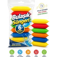 Toptan Budur Petek Dokulu Bulaşık Süngeri Sihirli Pratik Sünger, 6 Adet
