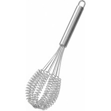 TUX Helezon Yaylı Çırpıcı – 304 Paslanmaz Çelik Makarna Çırpıcı Çırpma Teli, Yaylı Spiral Tasarım, Kıvam