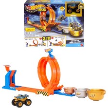 Toptan Budur Monster Trucks Döngü ve Takla Bigfoot Oyun Parkuru ve Metal Bigfoot Oyuncak Aracı JBX64