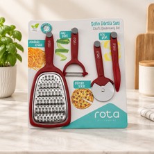 Akıllı Bayi Çift Taraflı Rende, Pizza Ruleti ve Soyacaklar Mutfak Takımı