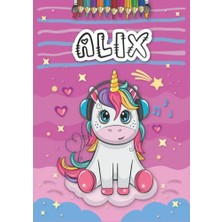 Toptan Budur A4 21 x 29.7 cm 4 8 25 Anniversaire Fille Ans Motifs Avec Le Pr Nom Grand Format Alix Livre De Color
