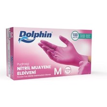 Toptan Budur Pembe Nitril Eldiven, Pudrasız, M, 100'LÜ Paket