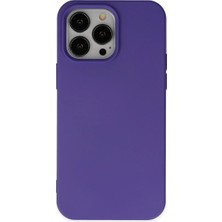 Efnaz Style Apple iPhone 14 Pro Max Kılıf Nano Içi Kadife Silikon - Mor