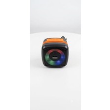 Toptan Budur Bluetooth Hoparlör; Rgb LED Işıklı, Telefon Standlı, USB Flash Bellek ve Aux Destekli, Taşına