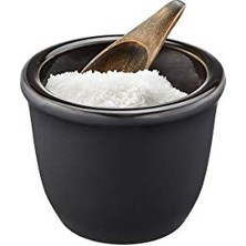 Toptan Budur 8.5 cm Çapında Siyah ve Gümüş Tuz-Baharat Kavanozu, Kapaklı ve Kaşıklı