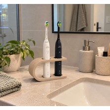 Nakama-Co Ikili Elektrikli Diş Fırçası Standı – Şarjlı ve Pilli Diş Fırçası Tutucu, Banyo Tezgâhı Düzenleyici, Zeytin Yeşili