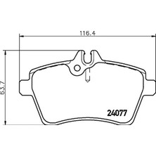 Mercedes-Benz A 2005-2011 Fren Balata Ön A1694200220 Nextpart
