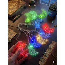 baytoptan USB Kablolu Dekoratif Renkli Işık Kristal Ay LED Lamba 3 Metre