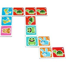 Toptan Budur Hayvanlar Temalı Renkli Domino Oyunu 6+