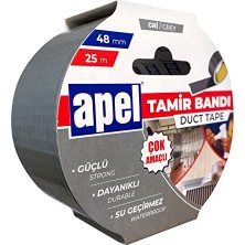 Toptan Budur Tamir Bandı (Duct Tape) Askılı Karton 48 mm x 25 M Gri