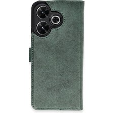 Toptan Budur Xiaomi Redmi 13 4g Kılıf Trend S Plus Kapaklı Kılıf - Yeşil