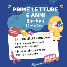 Toptan Budur Prime Letture 6 Anni Büyük Harflerle Okuma ve Yazma Öğrenme Kitabı: 5 Duyu, Kız Çocuk
