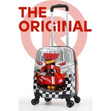 Toptan Budur Lisanslı Hot Wheels Policarbon Çocuk Valizi, Kırmızı, 2988
