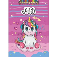 Toptan Budur Jia: Personalized Coloring Book For Jia | Theme: Unicorn | Birthday Gift For Girl; Daughter ... | Ag