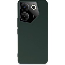 Toptan Budur Tecno Camon 20 Pro 5g Kılıf First Silikon - Koyu Yeşil