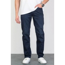 Hlt Jeans Erkek Lacivert Regular Fit Likralı Boru Paça Rahat Kesim Jean Kot Pantolon HLTHE003005
