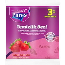 Toptan Budur Çilek Kokulu Temizlik Bezi, Orta Boy, 3'lü