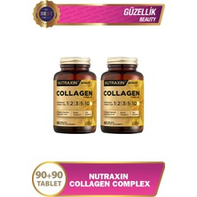 Nutraxin 2 Adet Collagen Complex Tip 1-2-3-5-10 Çift Hidrolize 3120 Mg 90 Adet Tablet