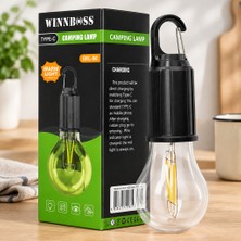 sbodurhome USB Şarjlı Rustik Kamp Lambası - 3 Kademe, Mandallı Askılı
