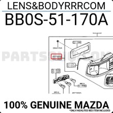 Tyc Mazda 323 Arka Stop Sedan Sağ 1992-1994 (Oem No:  BB0S-51-170A)