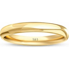Sembol Gold 14 Ayar Altın Erkek Alyans 4 mm Klasik Bombeli