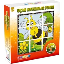 Toptan Budur Uçan Hayvanlar 3D Puzzle 9 Küp 6 Yapboz