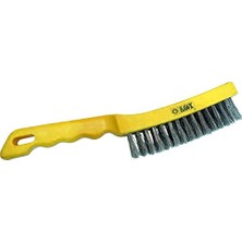 Toptan Budur BADEM10 Plastik Saplı Telli Galvanizli Tel Fırça Kir Pas Temizleme Fırçası 27.5 cm