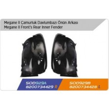Maher Renault Megane 2003-2009 Çamurluk Davlumbazı Iı Onun Arkası Sağ (Oem No: 8200734429)