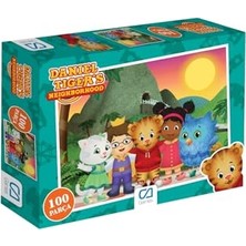 Toptan Budur Daniel Tigers Lisanslı 100 Parça 34X24 cm Çocuk Puzzle Yapboz Serisi