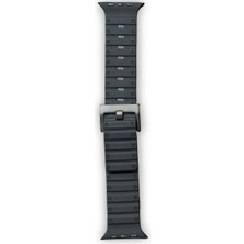 Toptan Budur Apple Watch 42MM Magnus Mıknatıslı Silikon Kordon - Siyah