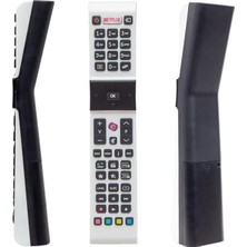 Hubrendy Sh Profilo RCA49130 - Vestel Smart – Sanyo - Jvc Netflix Tuşlu Beyaz Yazısız LCD LED Tv Kumanda