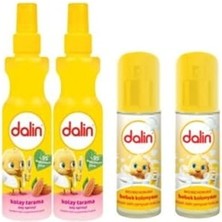 Badem Özlü Kolay Tarama Saç Spreyi 200 ml 2 Adet ve Bebek Kolonyası Bıcı Bıcı Kokulu 150 ml 2 Adet Ml2